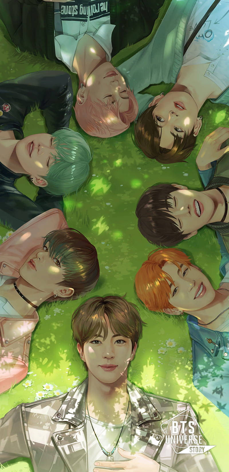 Bts Anime Grass Wallpaper