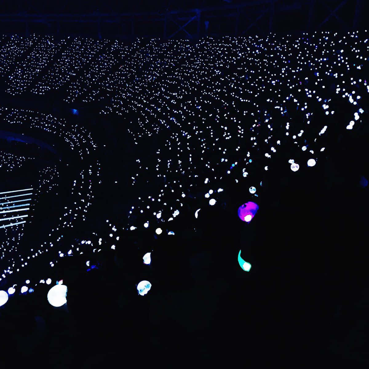 Bts Army Bomb Glowing In The Dark Wallpaper