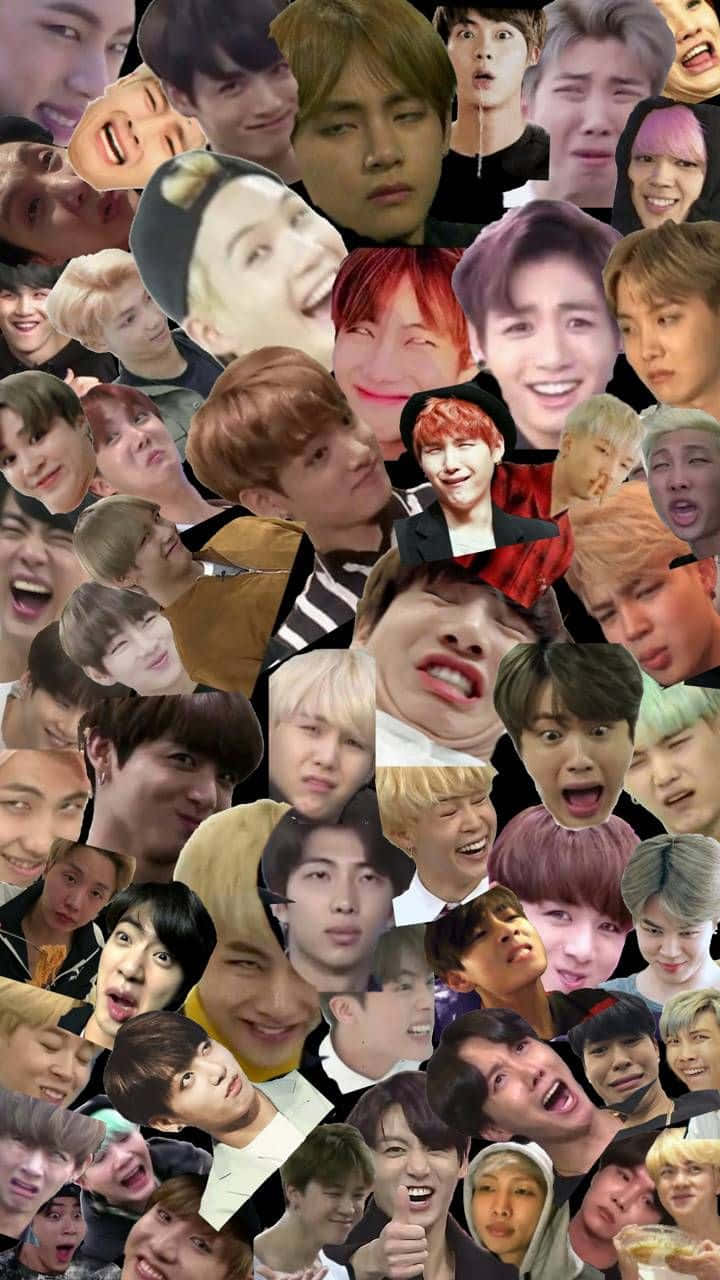 Bts Band Members Smiling Together Wallpaper