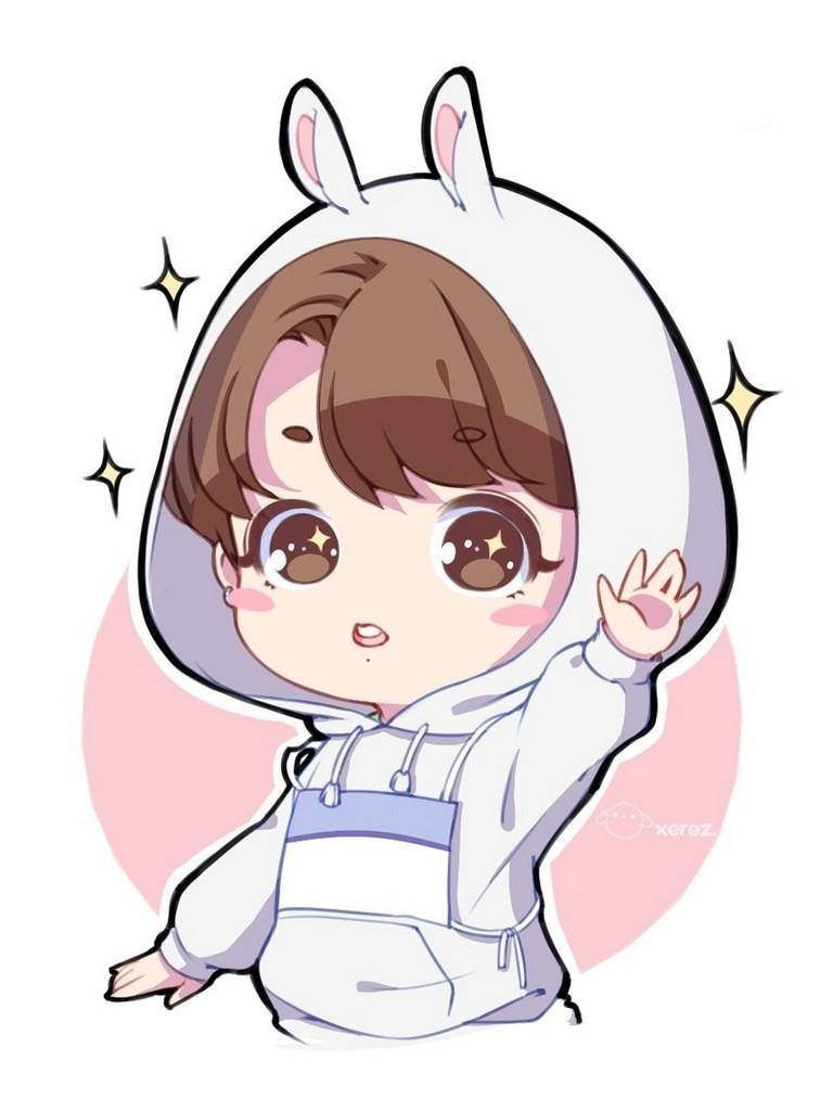 Bts Cartoon Cute Jungkook Wallpaper