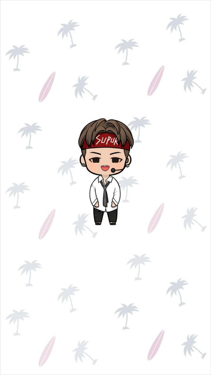 Bts Cartoon Kim Taehyung Wallpaper