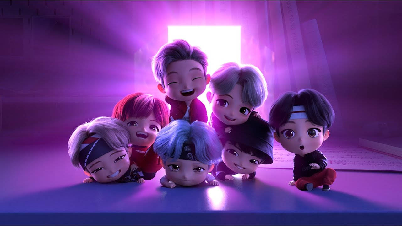 Bts Chibi 3d Pile Wallpaper