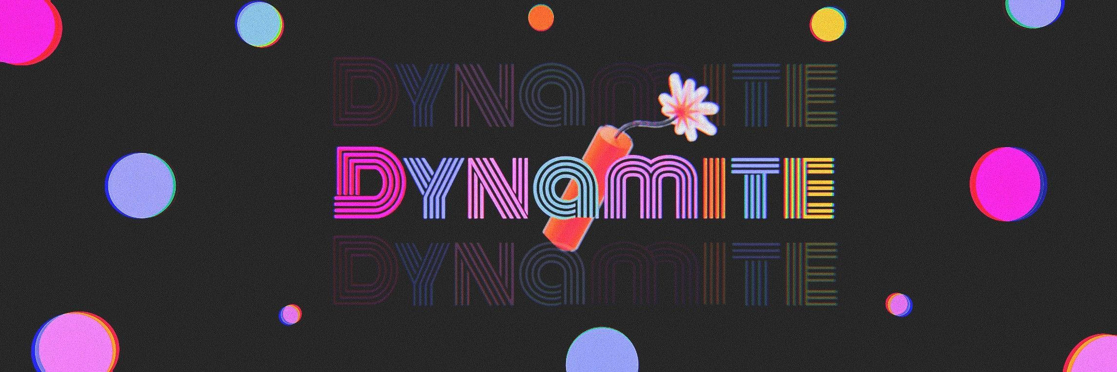 Bts Dynamite With Flower Laptop Wallpaper