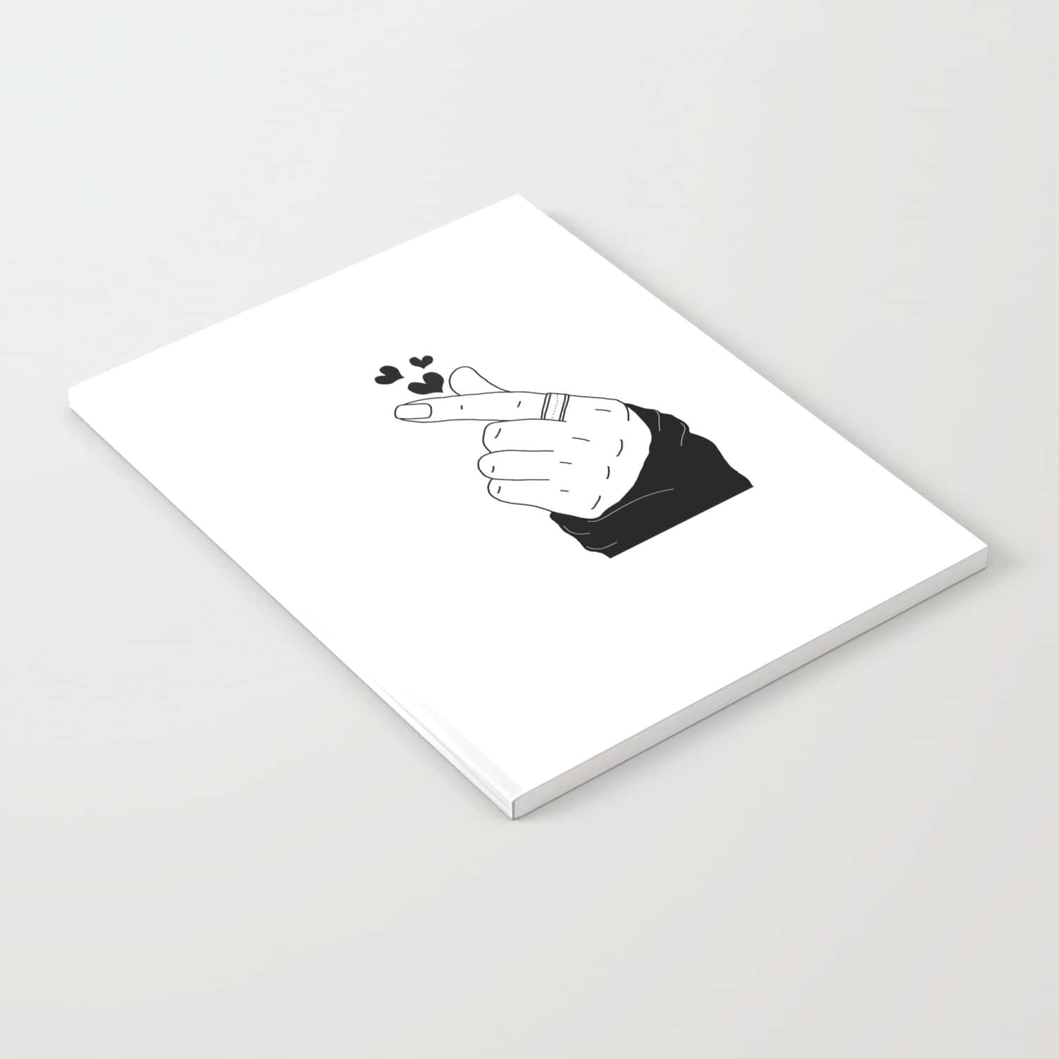 Bts Finger Heart White Canvass Wallpaper