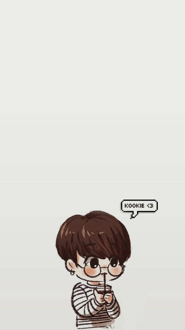 Bts Jung Kook Cute Chibi Fanart Wallpaper