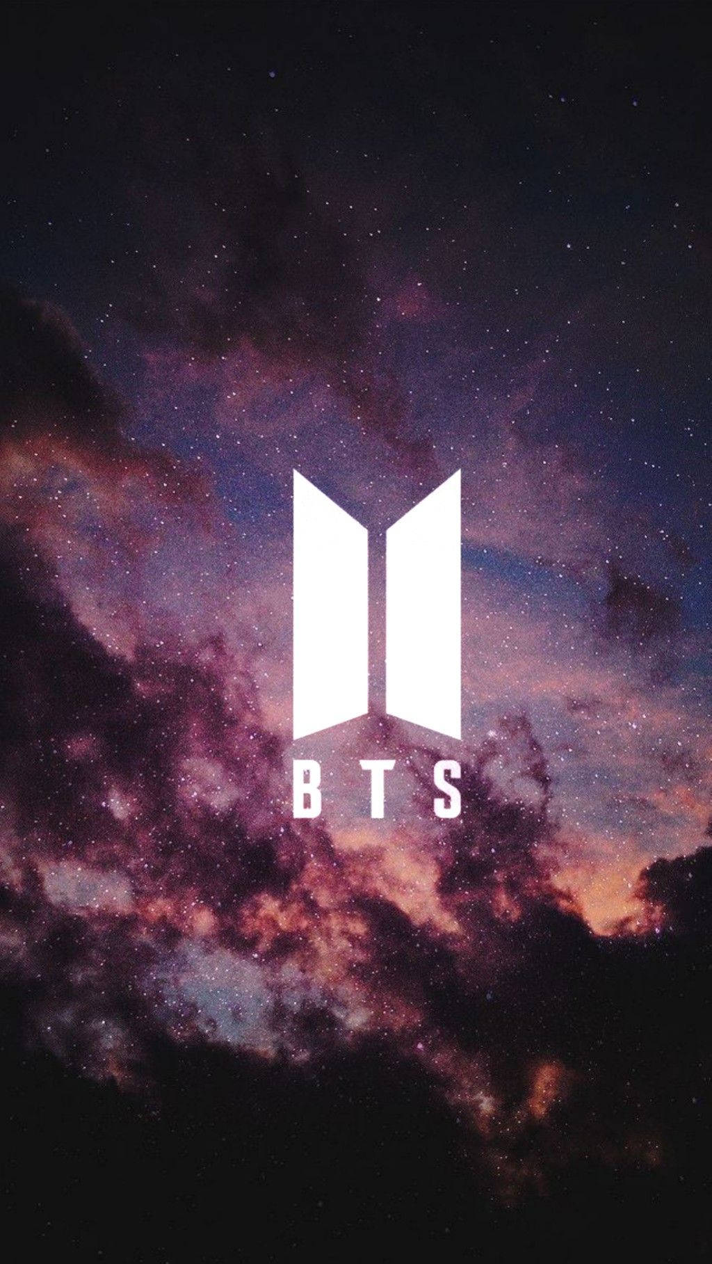 Bts Logo At Night Wallpaper