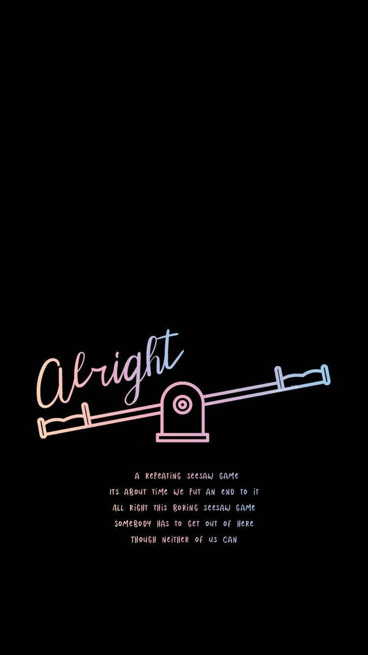 Bts Suga Seesaw Lyrics Wallpaper