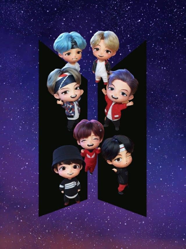 Bts Tinytan Galaxy Logo Wallpaper