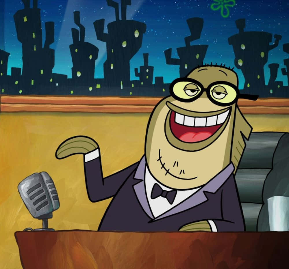 Bubble Bass Smirking Confidently Wallpaper