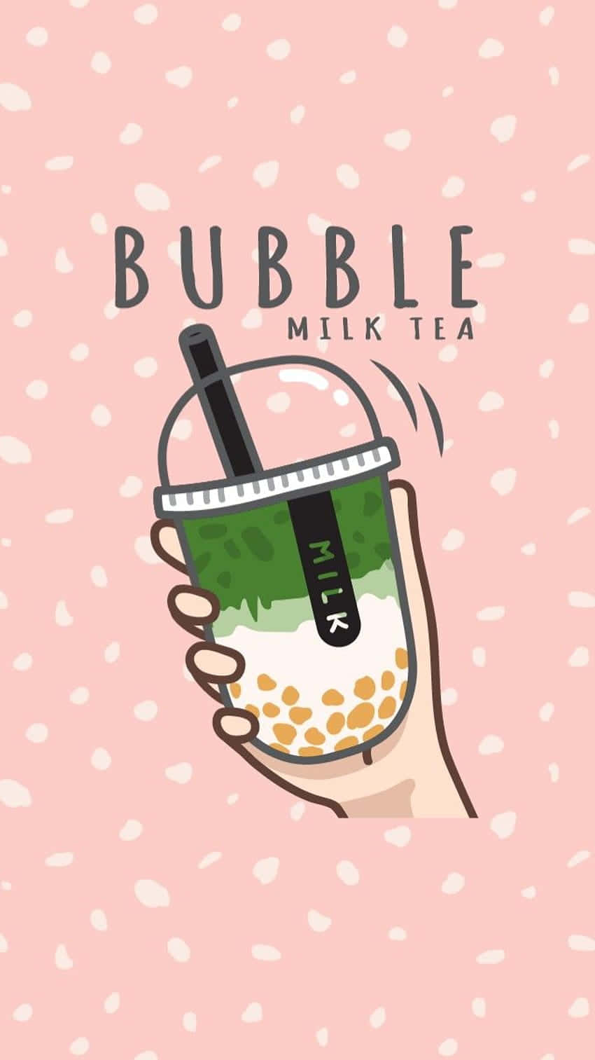 Bubble Cute Boba Tea Wallpaper