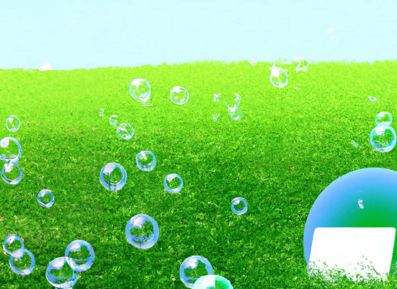 Bubbleson Grass Sunny Day Wallpaper