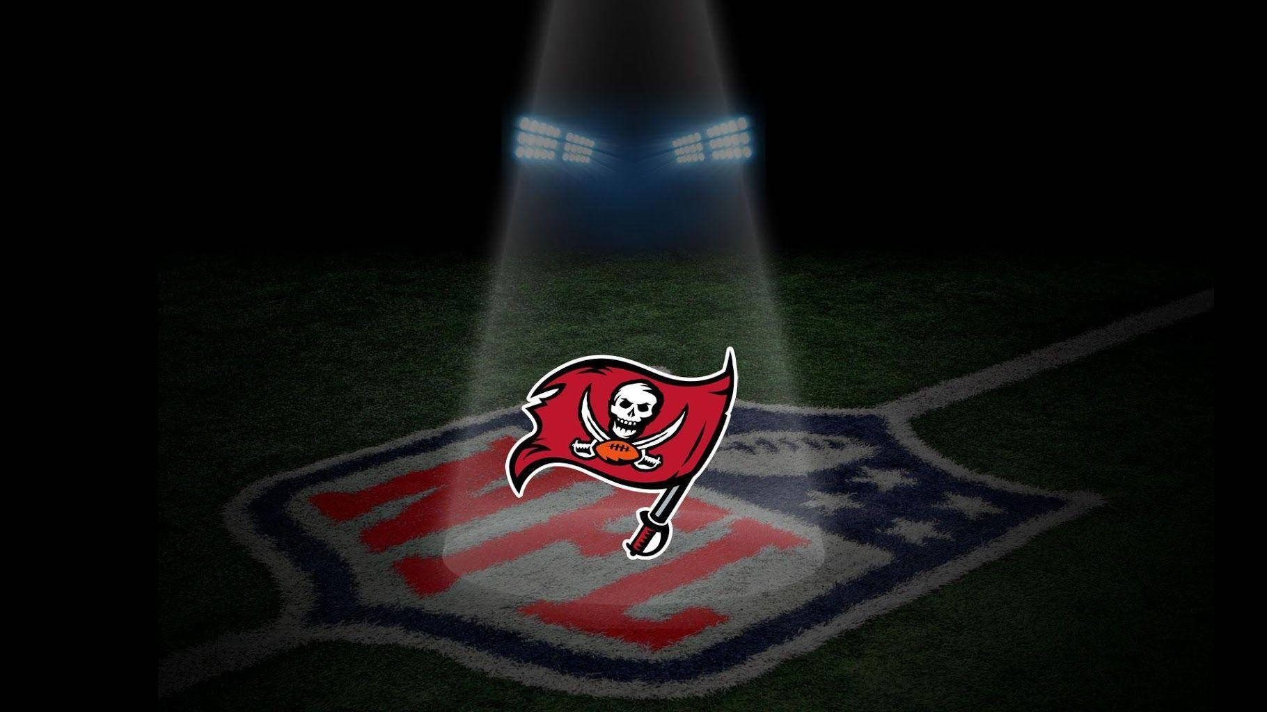 Buccaneers Spotlight Nfl Logo Wallpaper