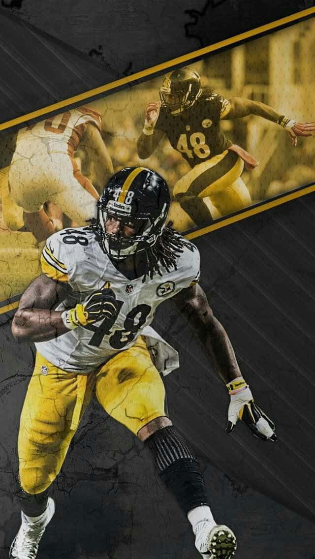 Bud Dupree Black Yellow Design Wallpaper