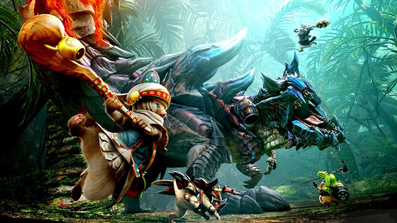 Budding Monster Hunter Prepared To Embark On An Epic Journey Wallpaper