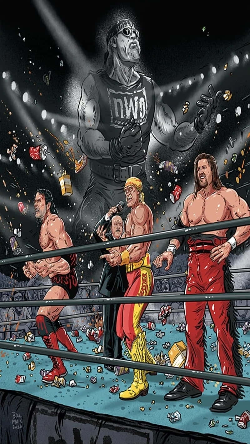 Buff Bagwell Hulk Hogan Wwe Legends Comic Art Wallpaper