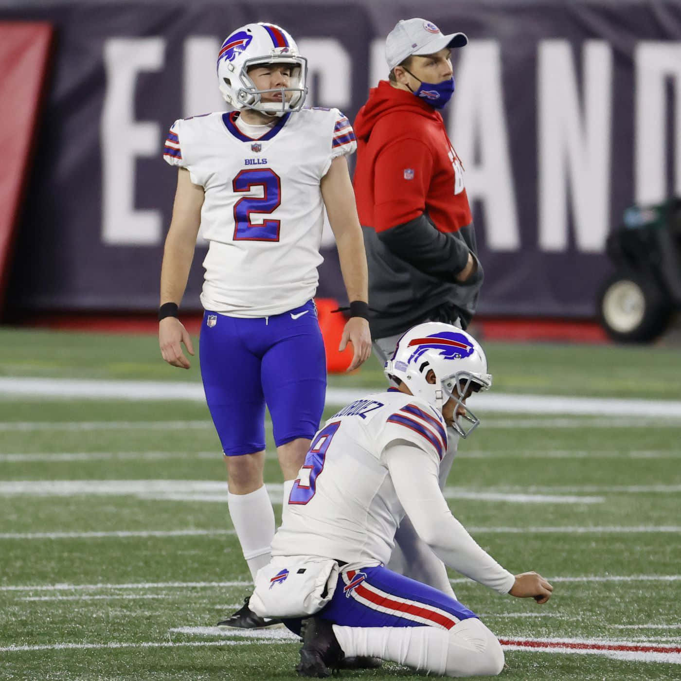 Buffalo Bills Kicker Preparesfor Field Goal Wallpaper