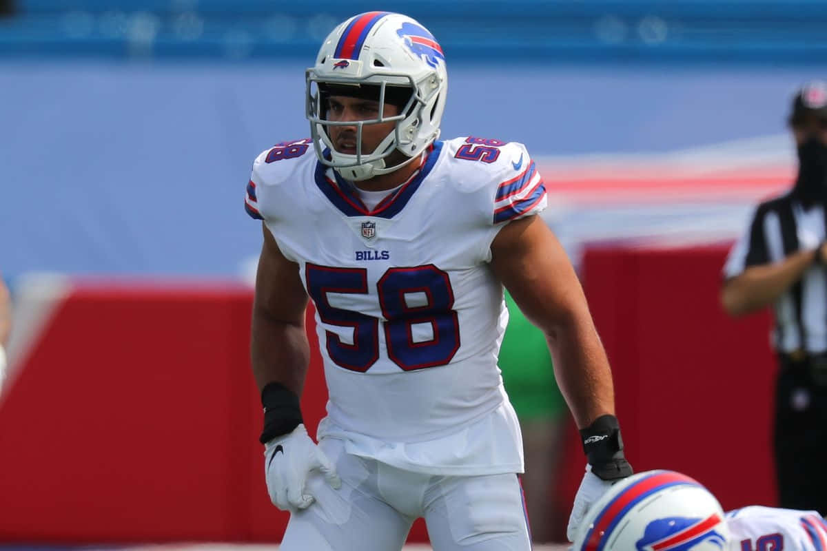 Buffalo Bills Linebacker Action Shot Wallpaper