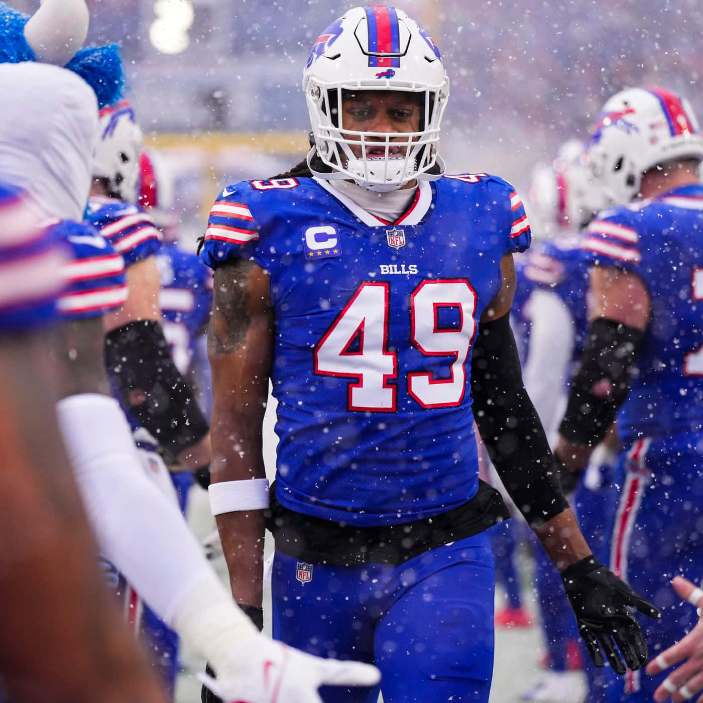 Buffalo Bills Linebacker Snow Game Wallpaper