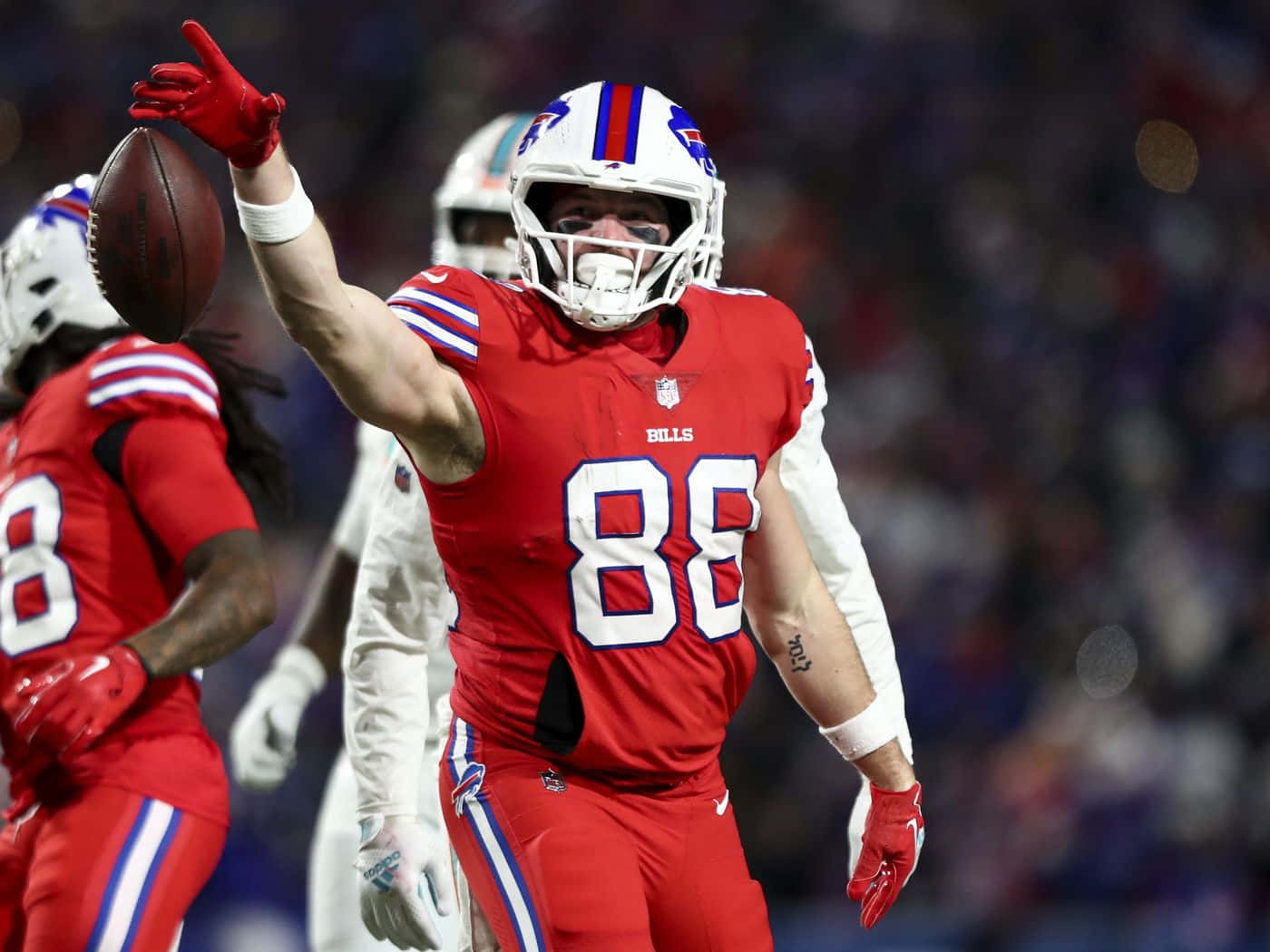 Buffalo Bills Player Celebrating Touchdown Wallpaper