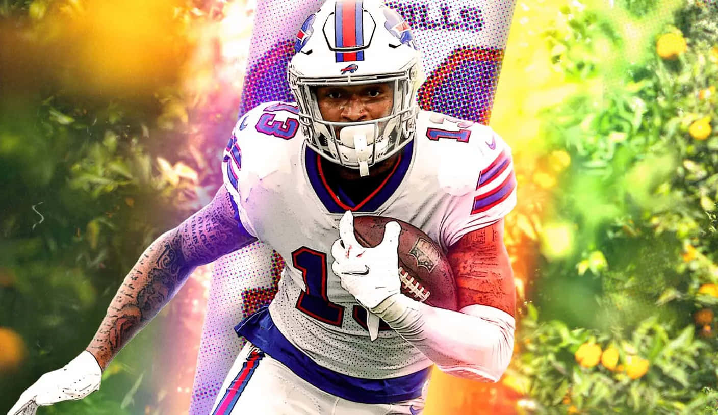 Buffalo Bills Player Gabe Davis In Action Wallpaper