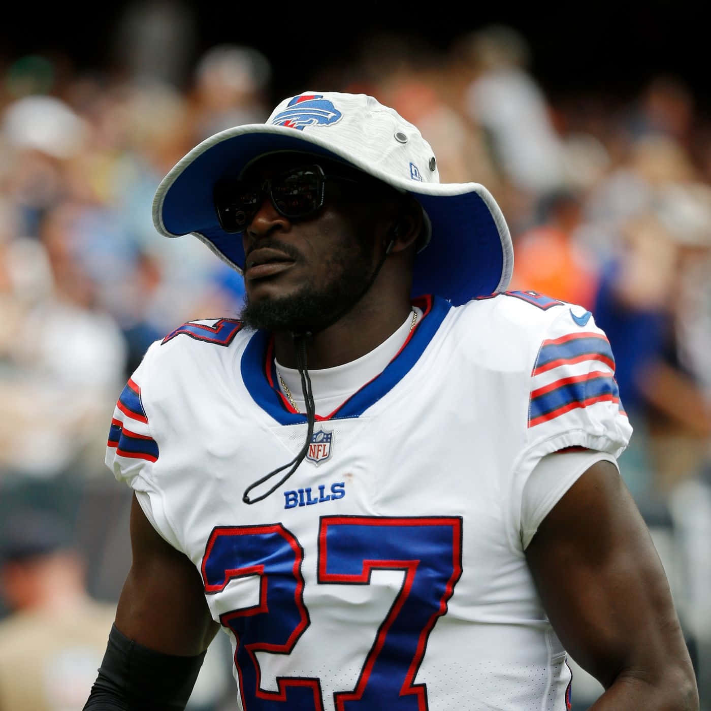 Buffalo Bills Player27 Sunglassesand Bucket Hat Wallpaper