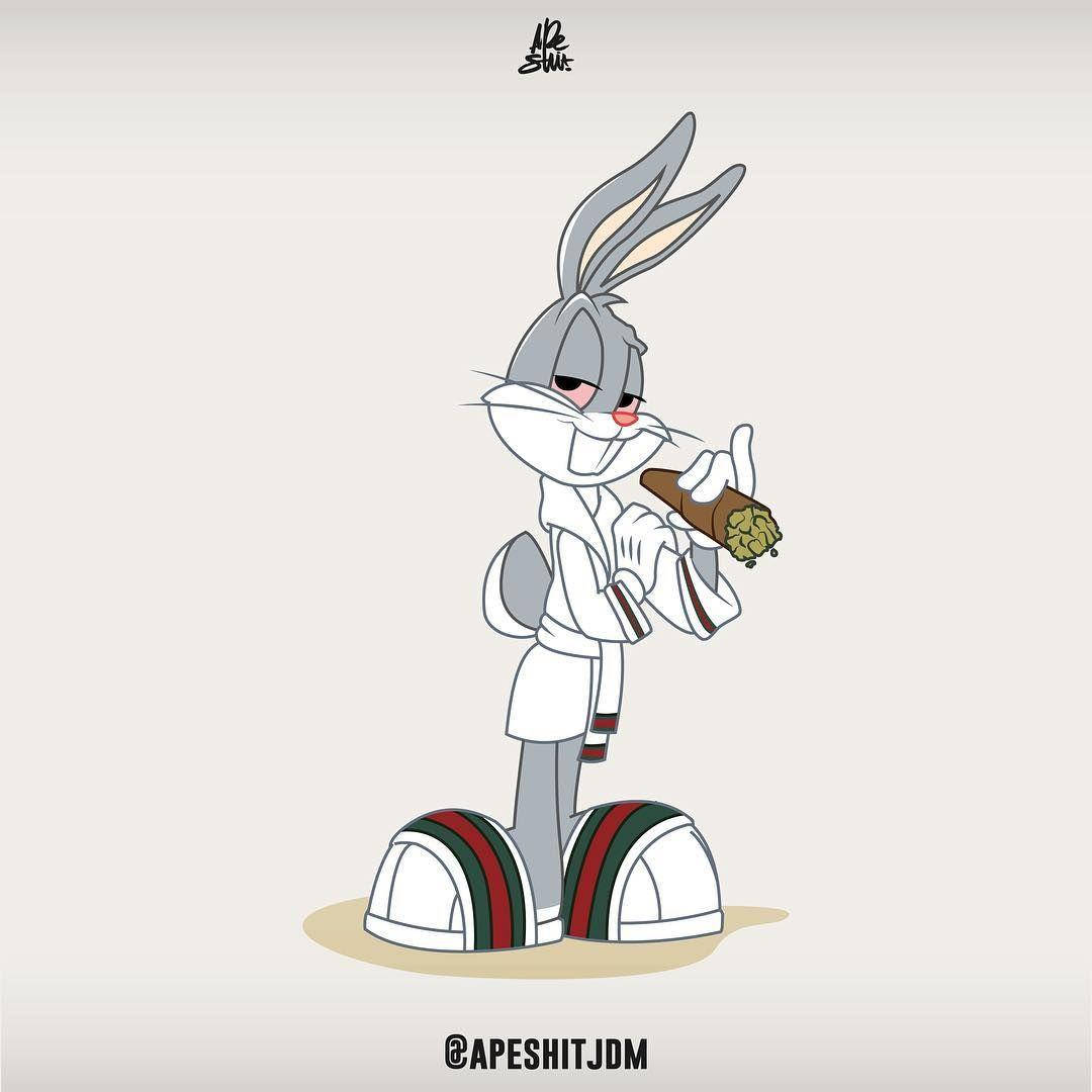 Bugs Bunny Smoking Blunt Wallpaper