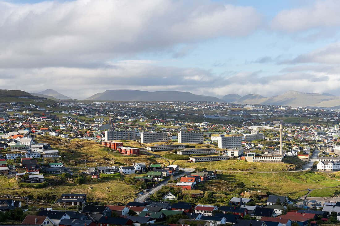 Buildings And Houses At Thorshavn Wallpaper