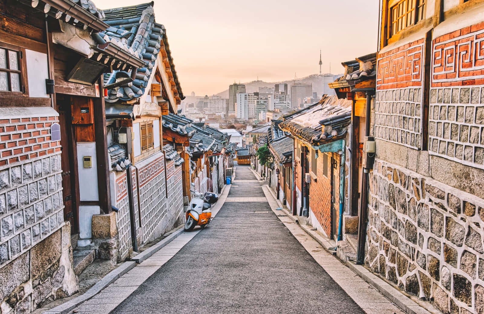 Bukchon Hanok Village Sunset Wallpaper