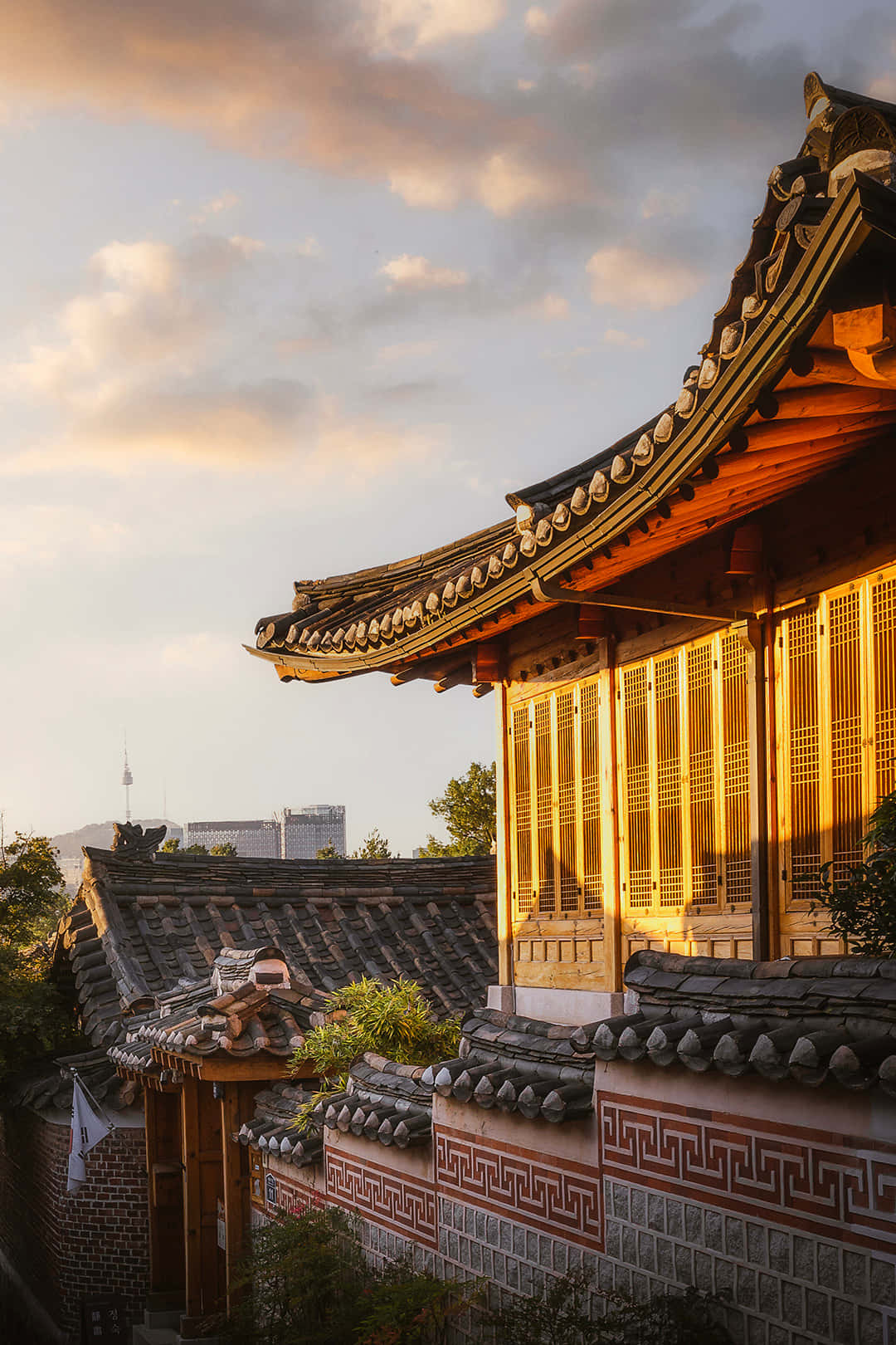 Bukchon Hanok Village Sunset Wallpaper