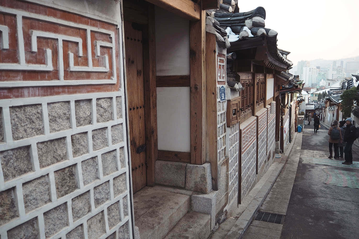 Bukchon Hanok Village Traditional Korean Architecture Wallpaper