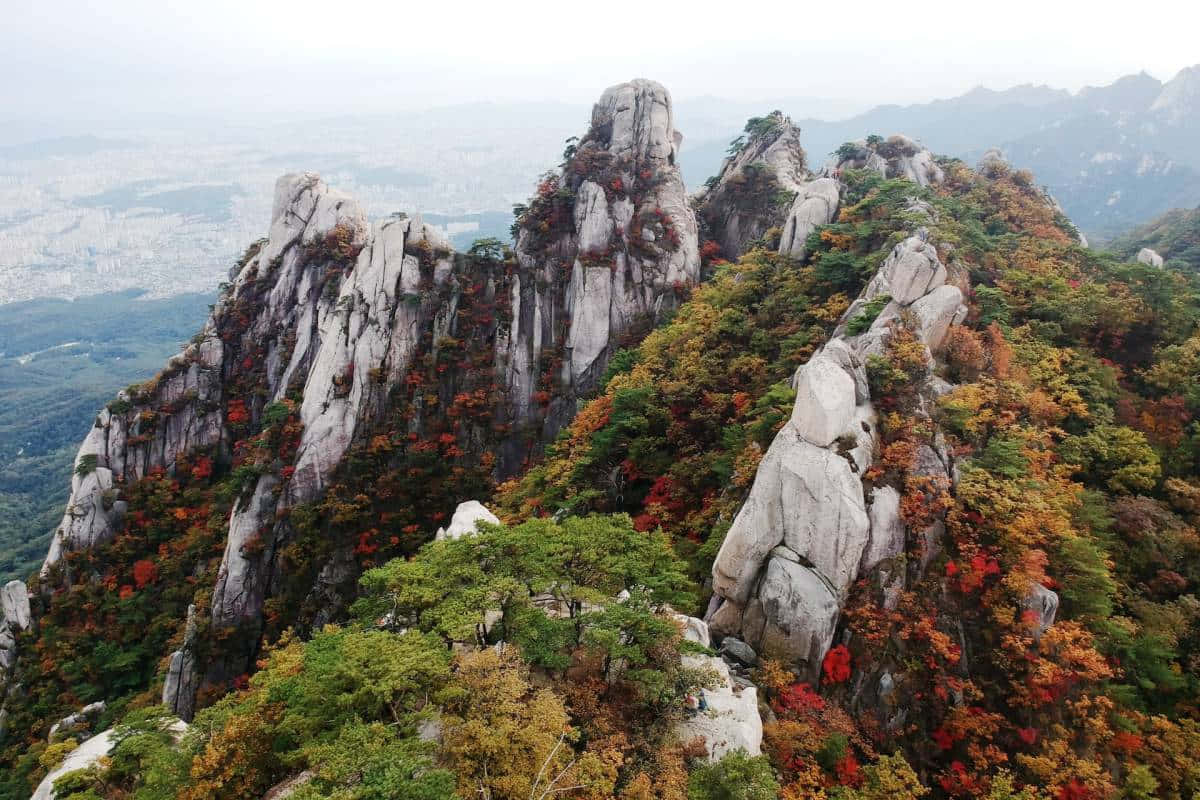 Bukhansan National Park Autumn Colors Wallpaper