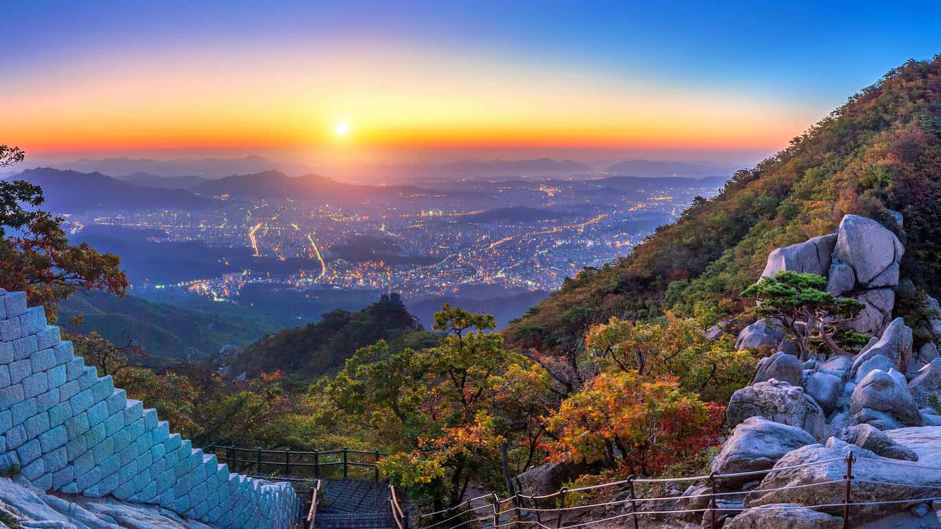 Bukhansan Sunset View Wallpaper