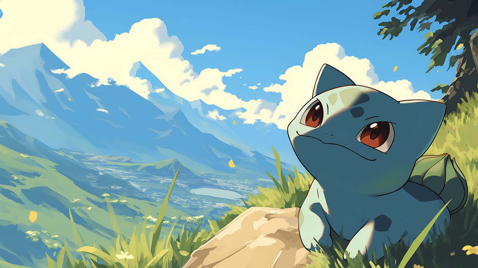 Bulbasaur_ Mountain_ View_ Wallpaper Wallpaper