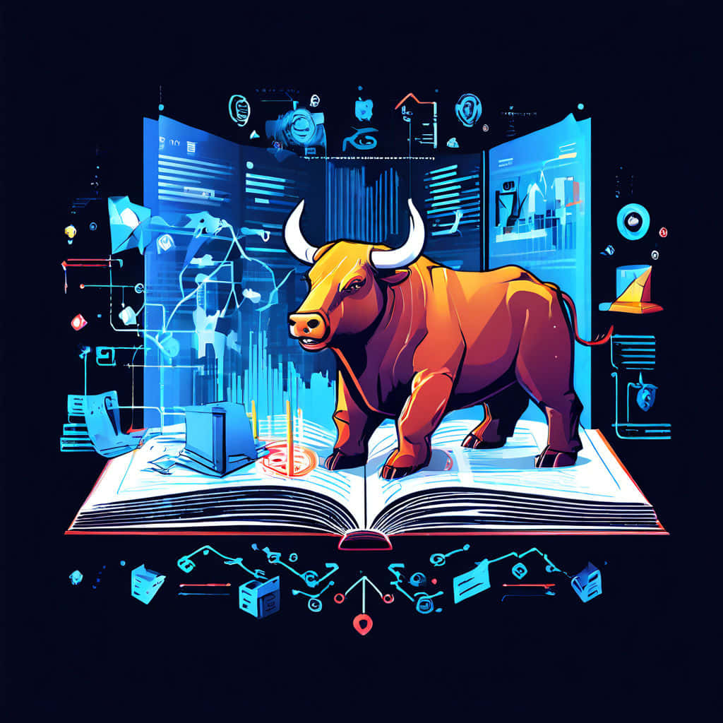 Bull Market Data Analysis Illustration Wallpaper