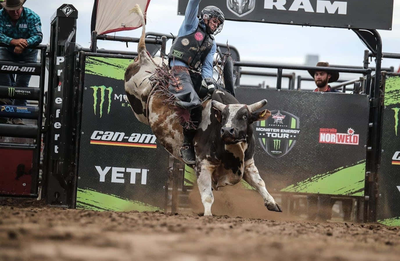 Bull Riding Actionat P B R Event Wallpaper