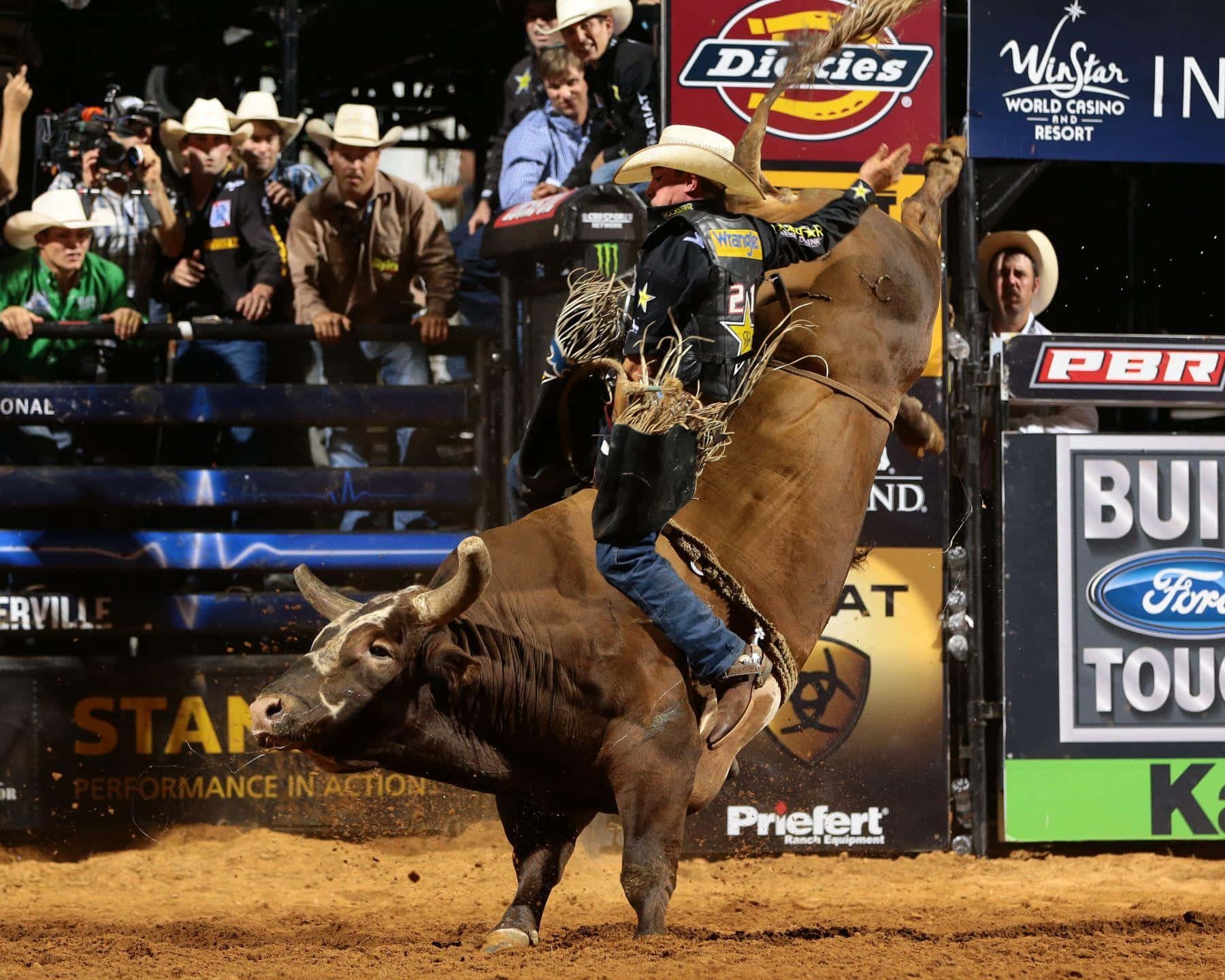 Bull Riding Actionat P B R Event Wallpaper