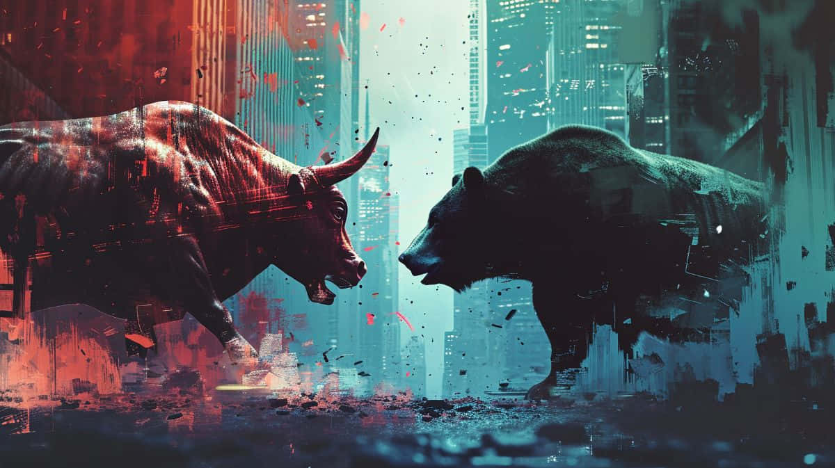 Bull Vs Bear Stock Market Battle Wallpaper