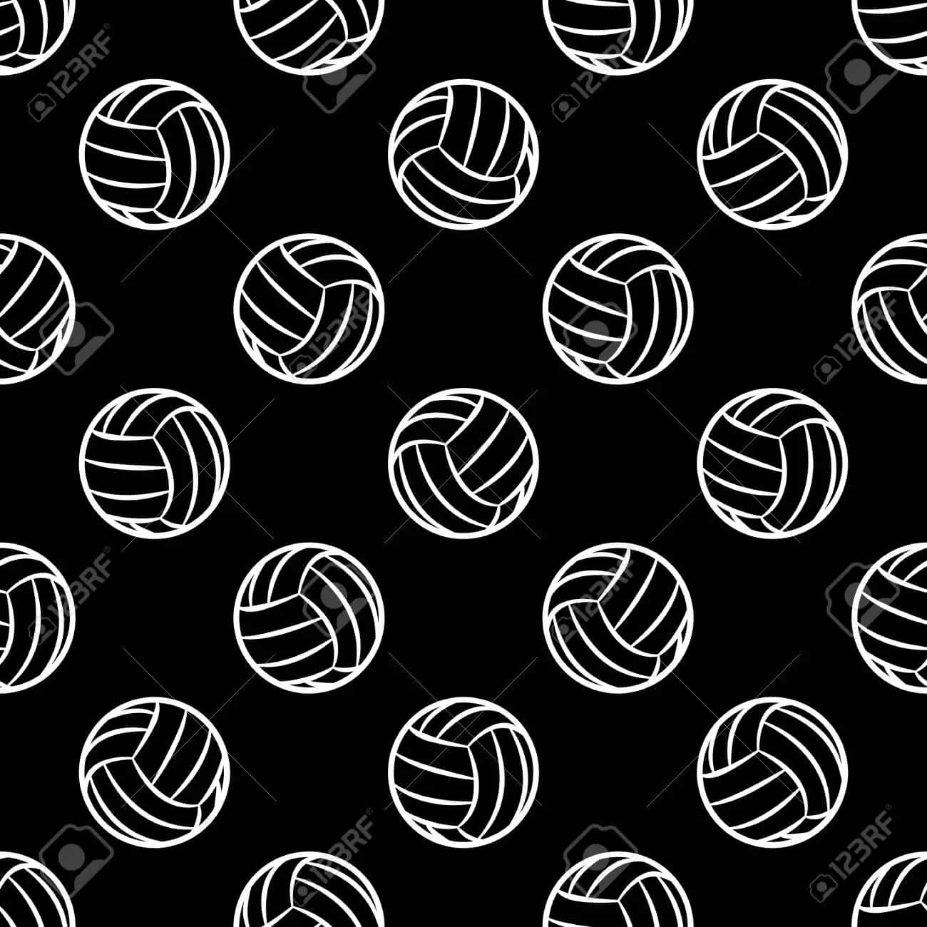 Bump, Set, And Spike With A Classic Volleyball. Wallpaper