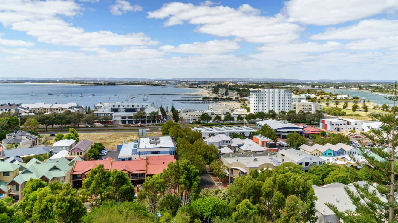 Bunbury Waterfront Aerial View Wallpaper