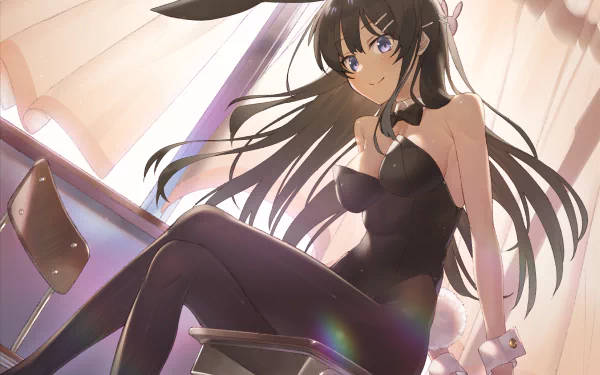 Bunny Girl Mai Sakurajima In Classroom Wallpaper