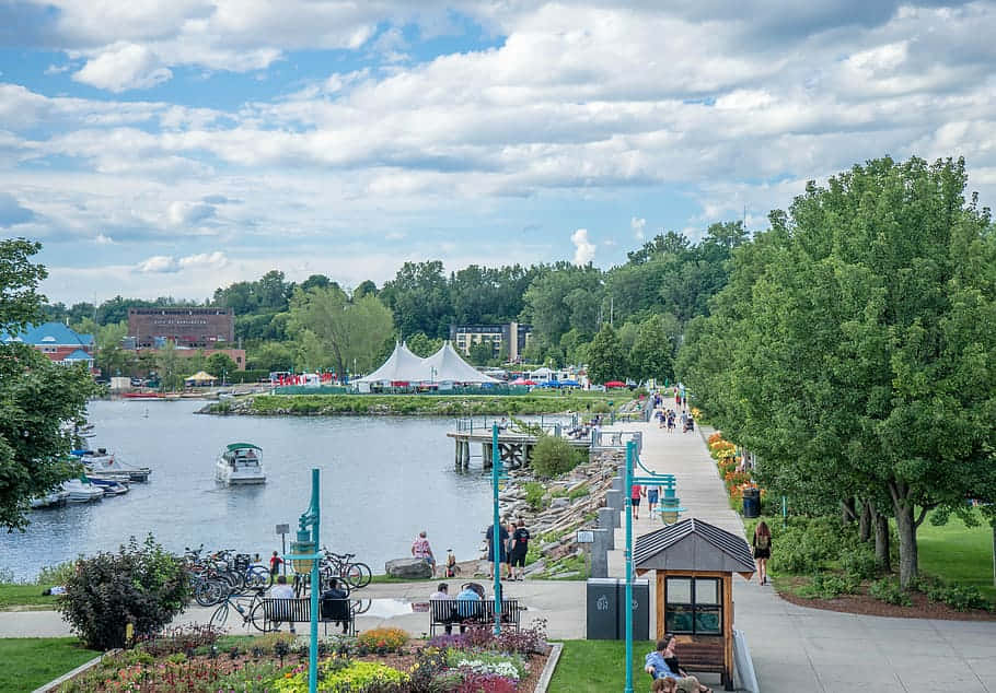 Burlington Waterfront Park Summer Day Wallpaper