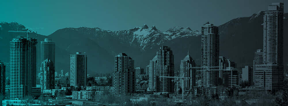 Burnaby Skylineand Mountains Panorama Wallpaper