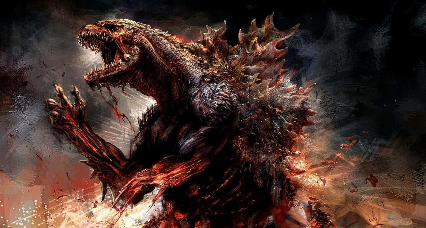 Burning Godzilla Unleashed Wallpaper