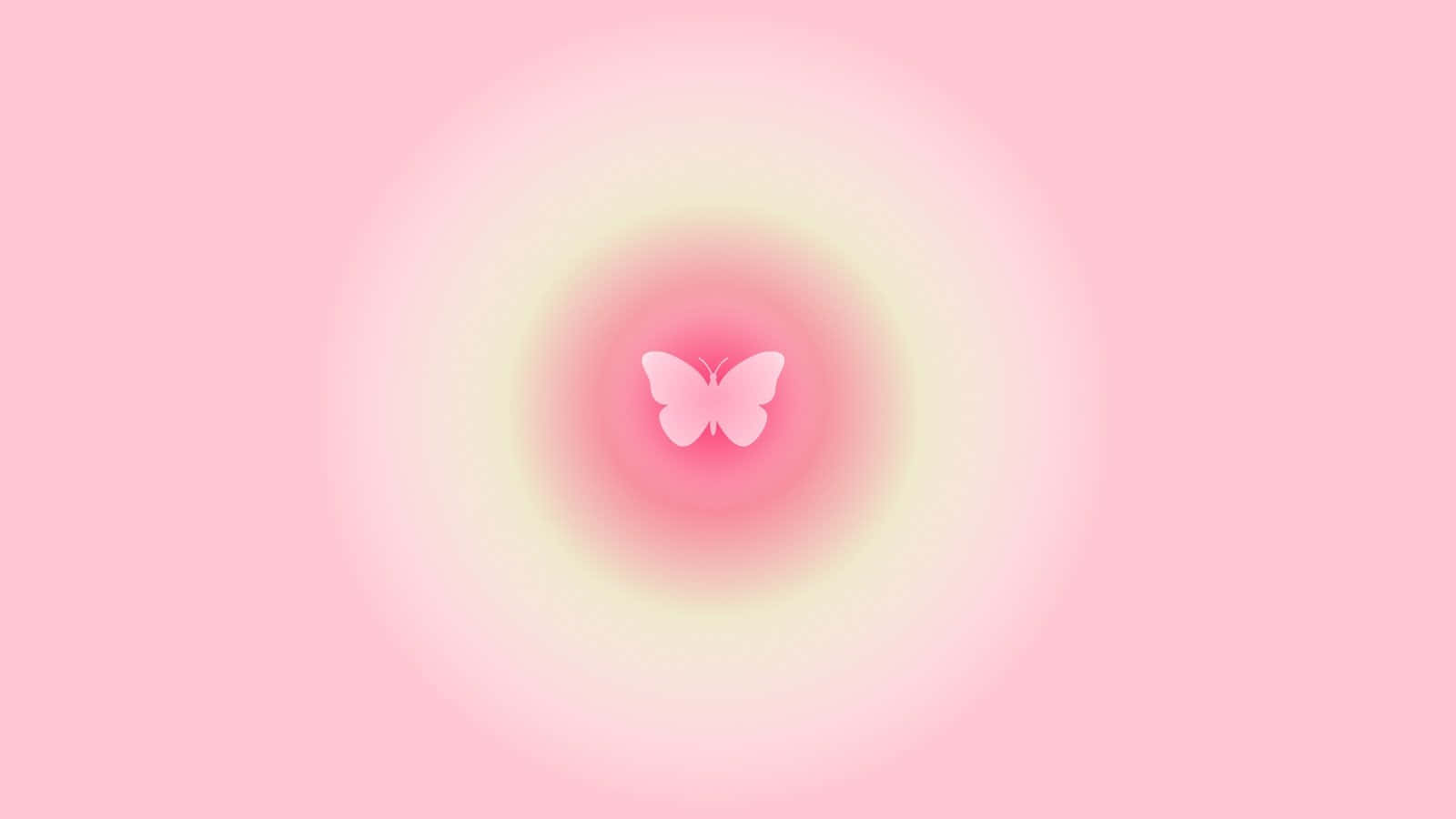 Butterfly Glow Pink Background Wallpaper