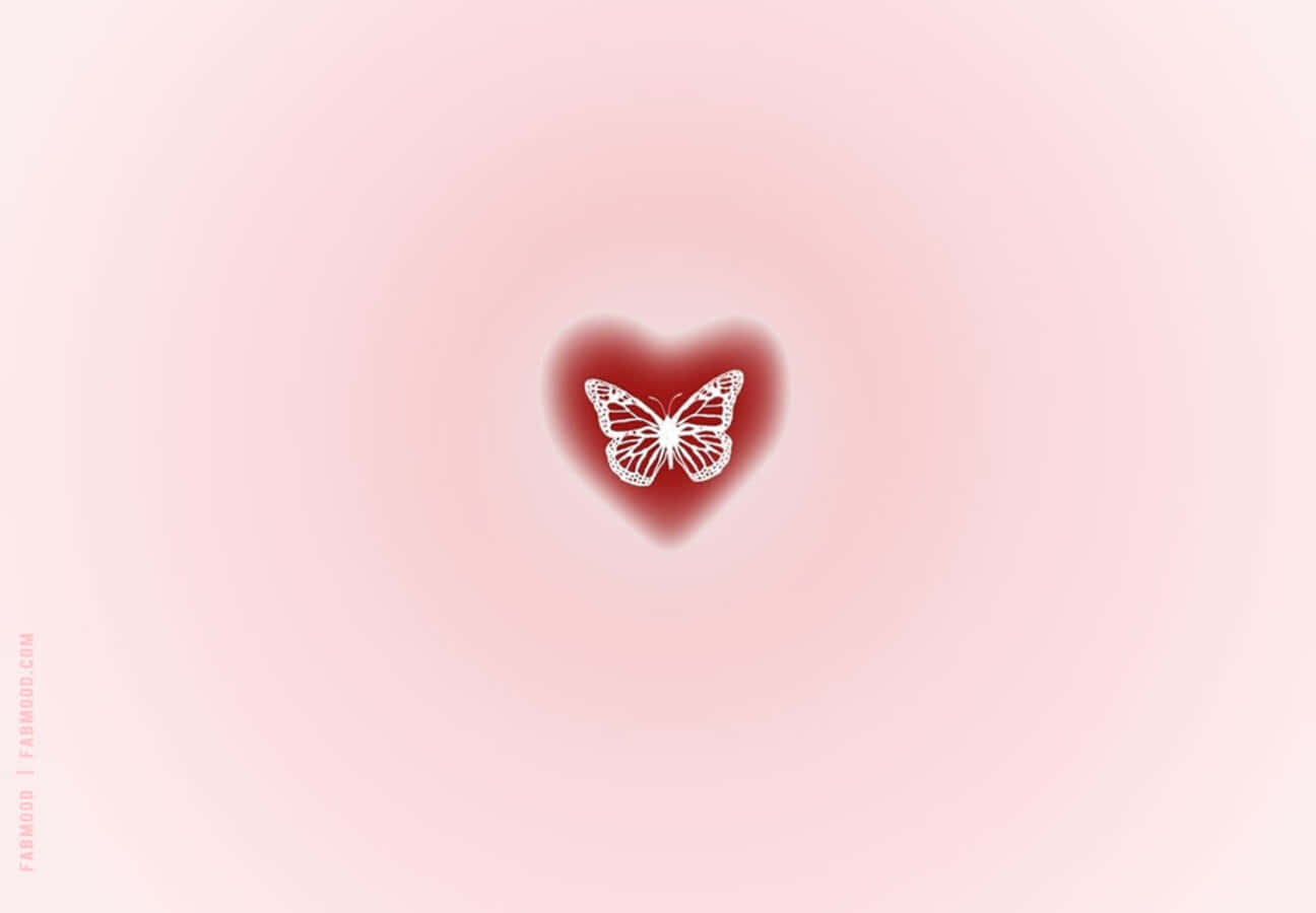 Butterfly Heart Illusion Wallpaper