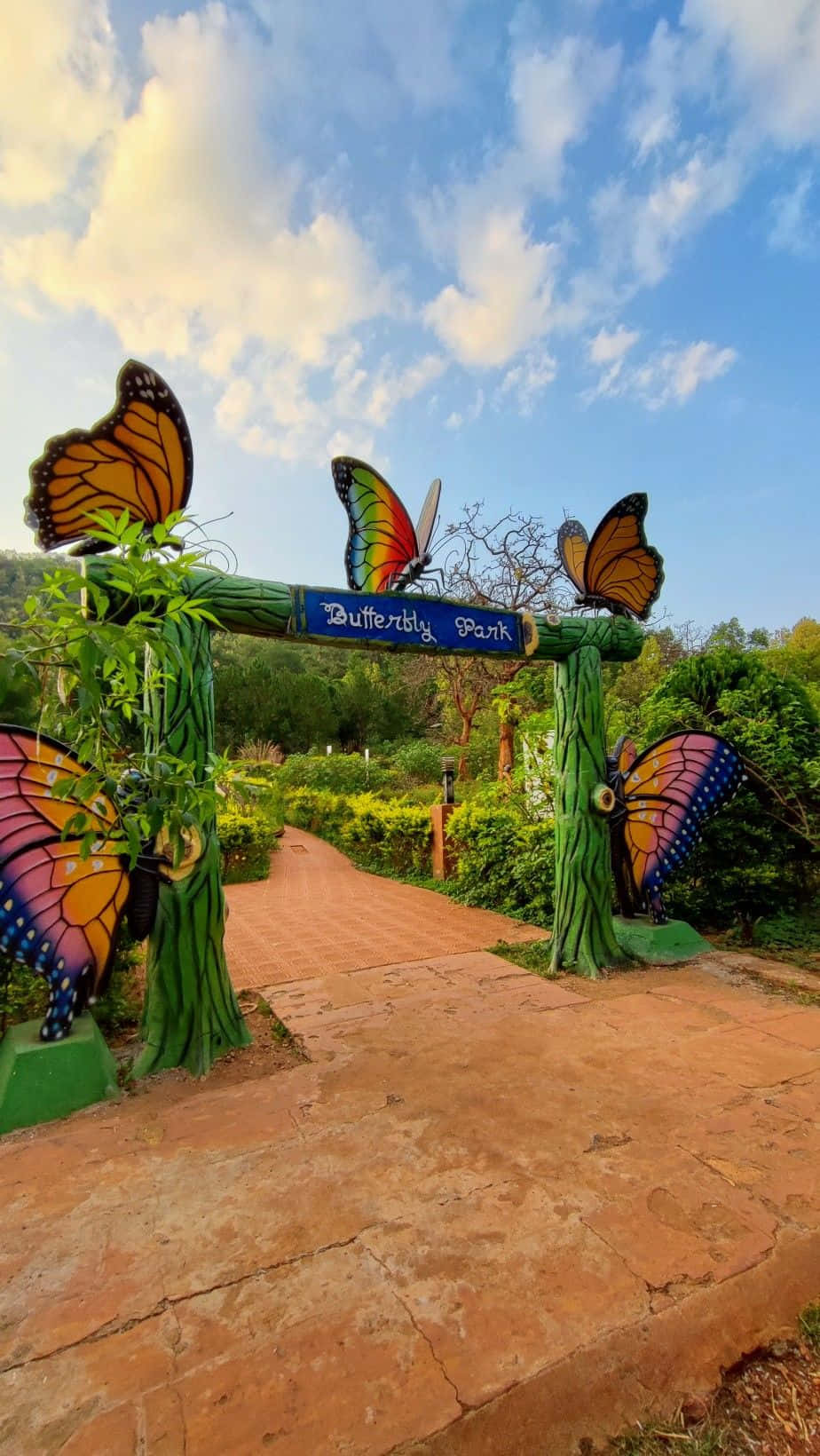 Butterfly Park Entrance Archway Wallpaper