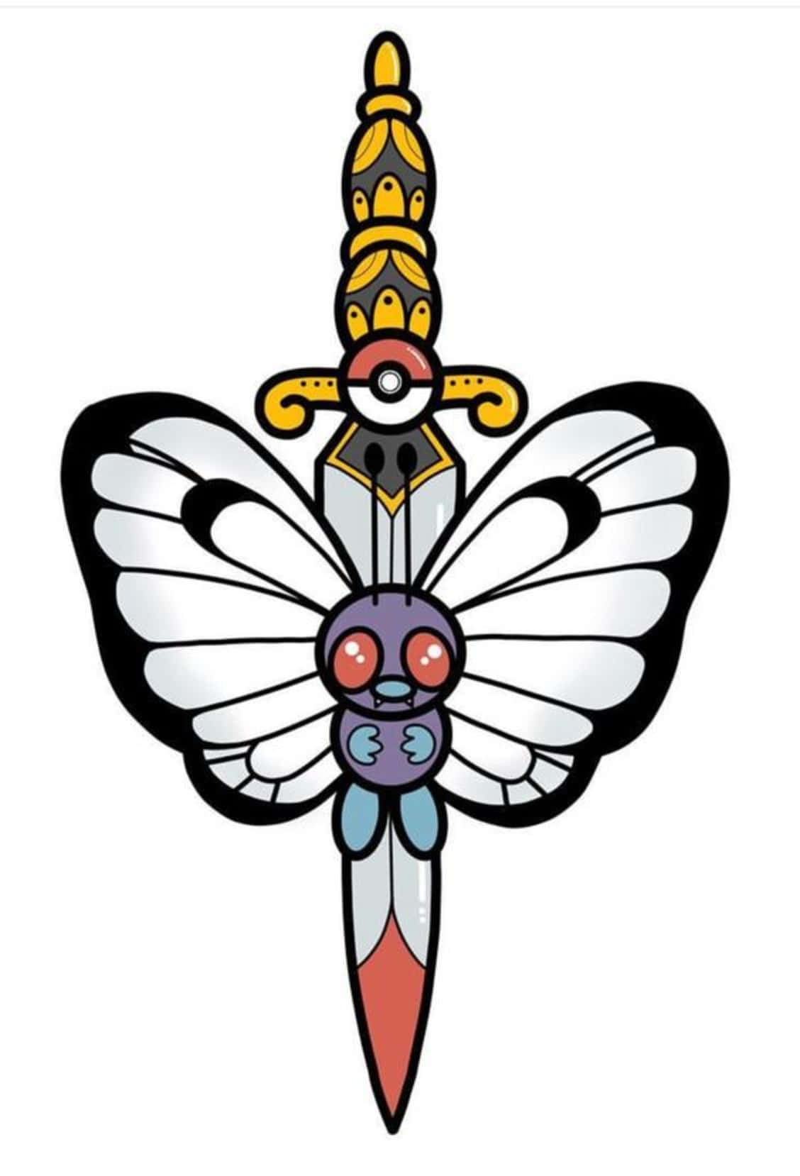 Butterfree Art Phone Wallpaper