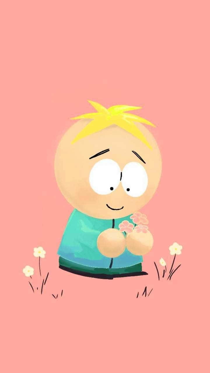 Butters Stotch With Flowers Wallpaper