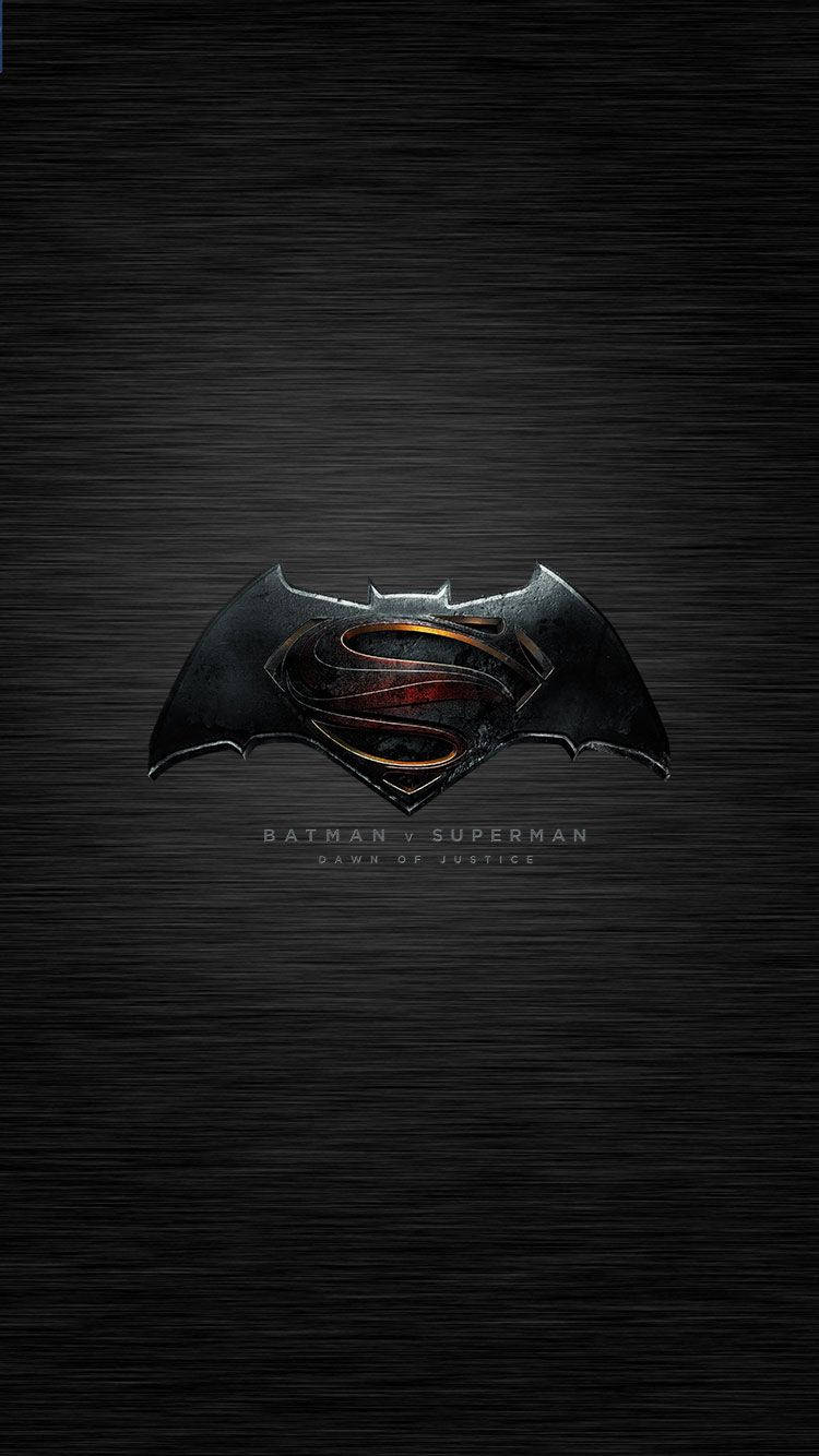 Bvs Dark Batman Superman Symbol Iphone Wallpaper