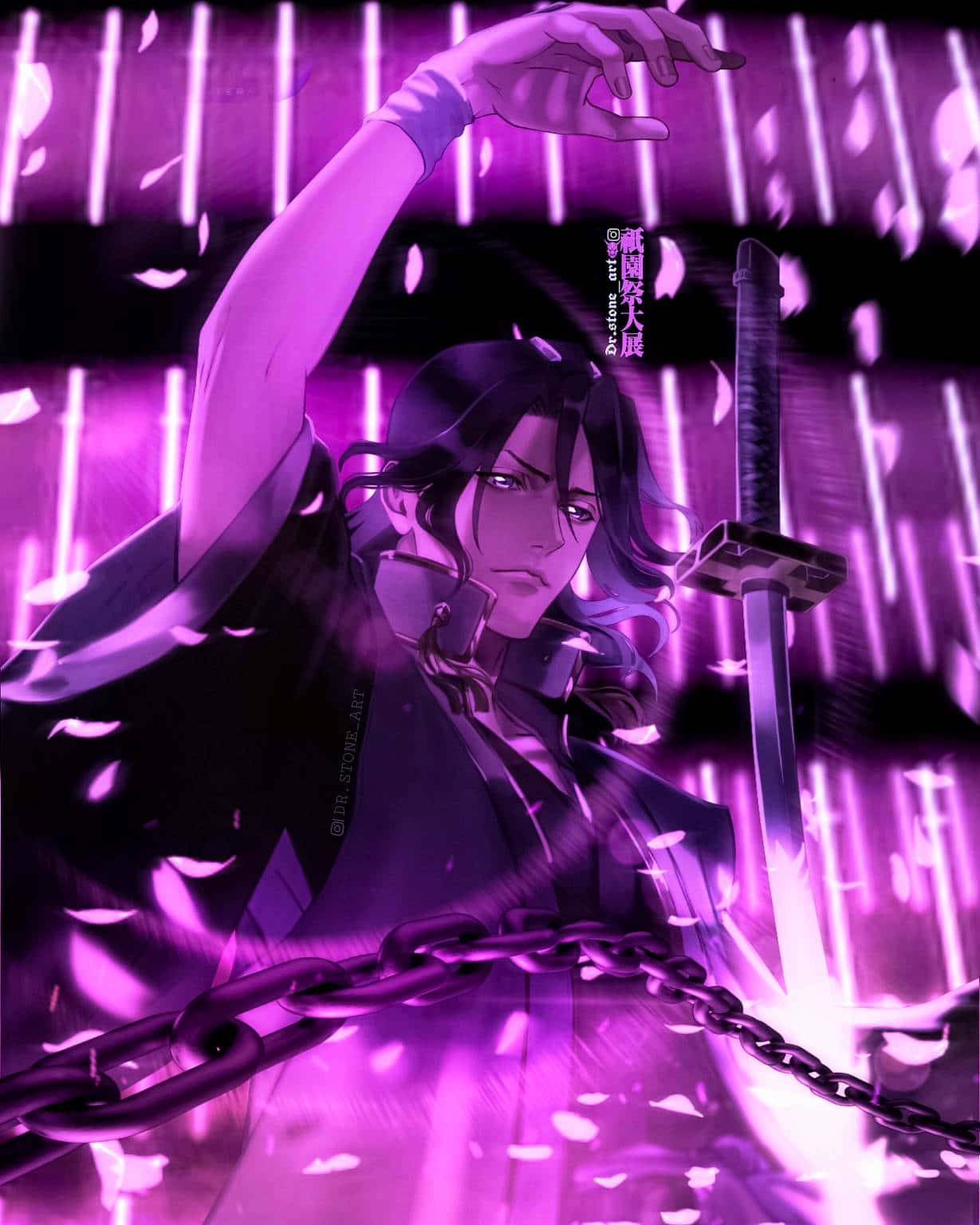 Byakuya Kuchiki As Captain Of The 6th Division In The Gotei 13 Wallpaper